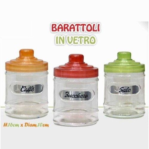 Tris barattoli contenitori - barattoli,