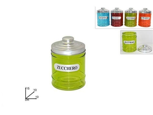 Barattolo vetro colorato con - colorato,