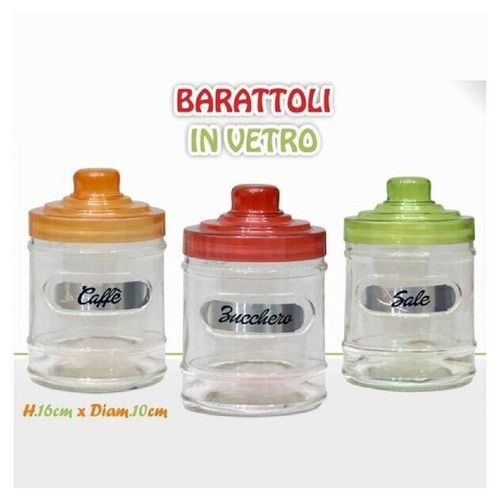 Tris barattoli contenitori - barattoli,