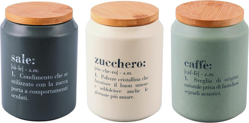 Set barattoli sale zucchero - 3, sale,