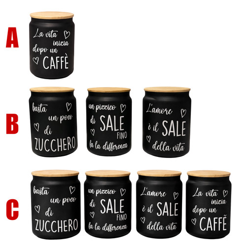 Barattoli zucchero sale - barattoli,