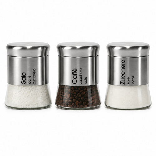 Set barattoli cucina vetro - set,