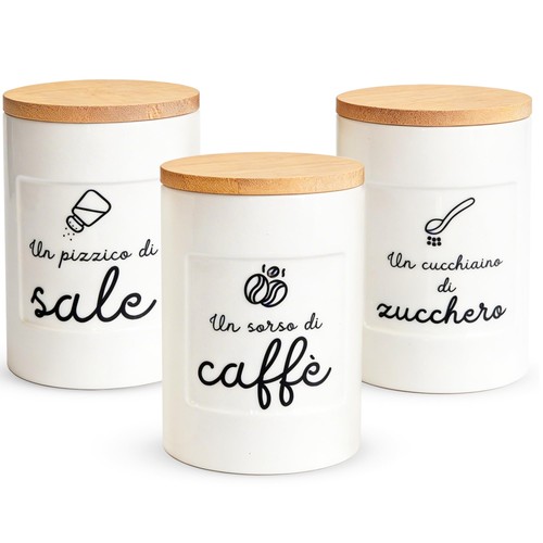 Set barattoli ceramica - ceramica, sale